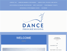 Tablet Screenshot of danceprogressions.com